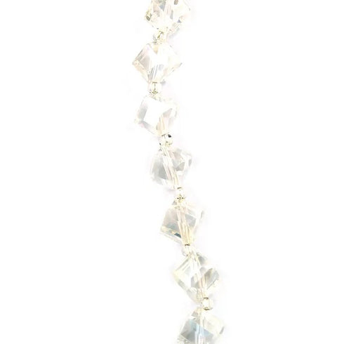 10mm Large Facet Cube Shape Strung Beads